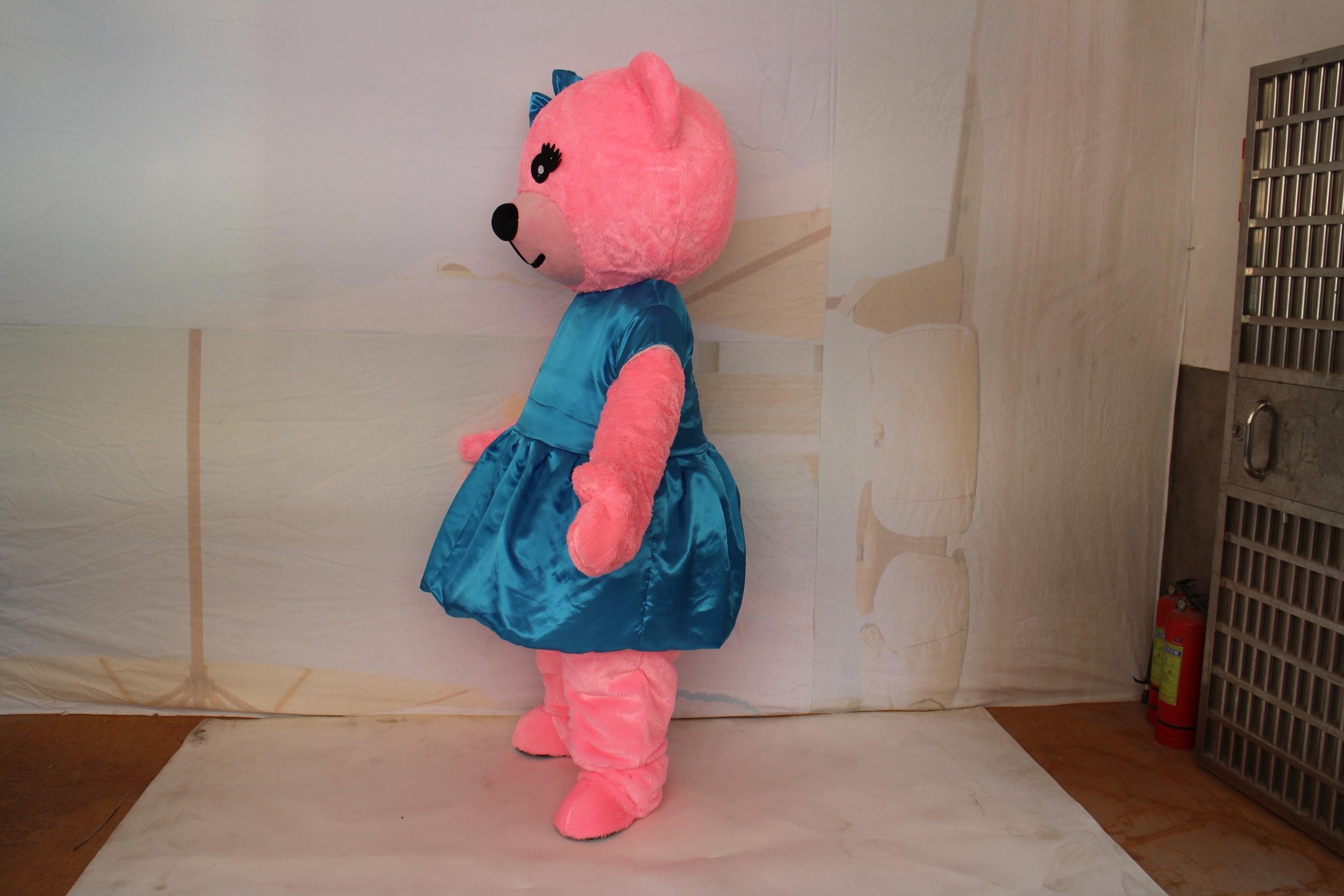 Custom pink teddy bear mascot costume bear mascot fancy dress performance prop adult size outfit carnival costume