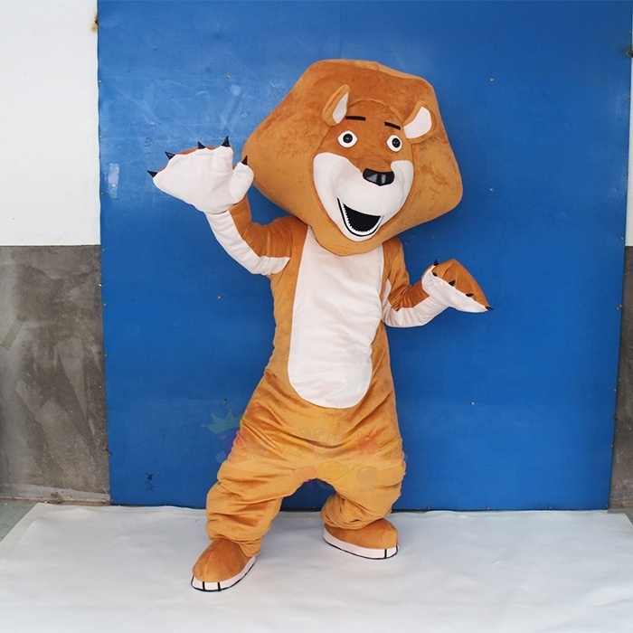 Hot sale Cute Madagascar lion mascot Factory price customized animal Funny character Madagascar lion costume for cosplay