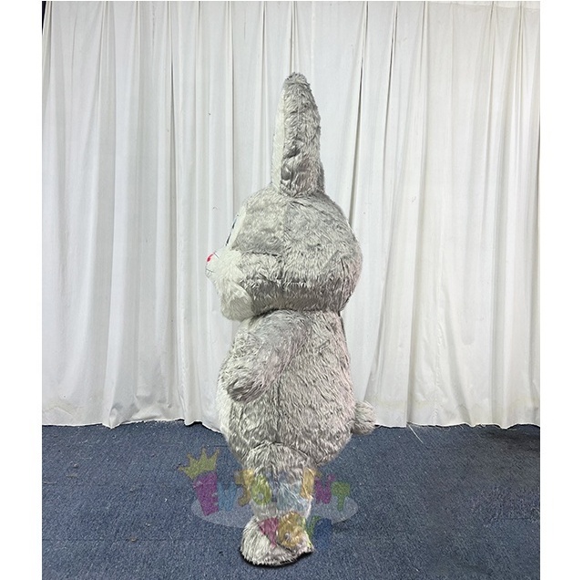 Best selling CE Inflatable Cosplay gray rabbit Bunny Animal Mascots Customized Adult Rabbit Mascot Costumes for sale