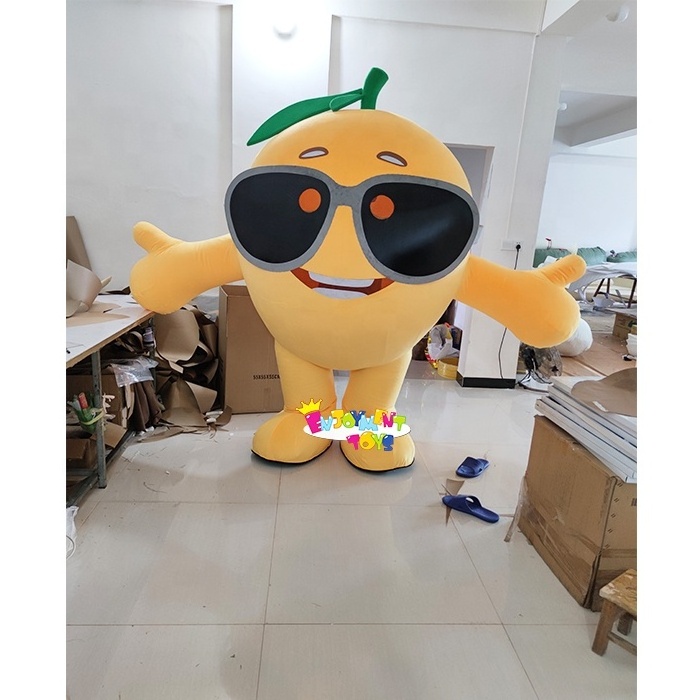 Hot selling customized cartoon orange mascot costume Inflatable cute cartoon orange mascot adult party costume