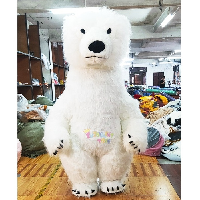 Best selling CE 2m/2.6m/3m Inflatable Panda Polar Bear Mascot Costume for party walking animal costume for sale