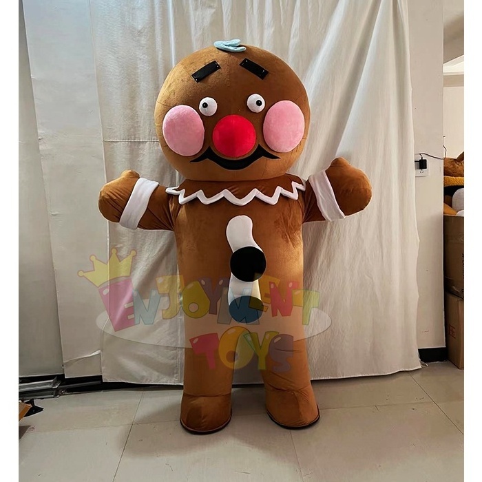 New design  plush christmas mascot OEM inflatable candy gingerbread olaf snowman reindeer santa claus tree costume for sale