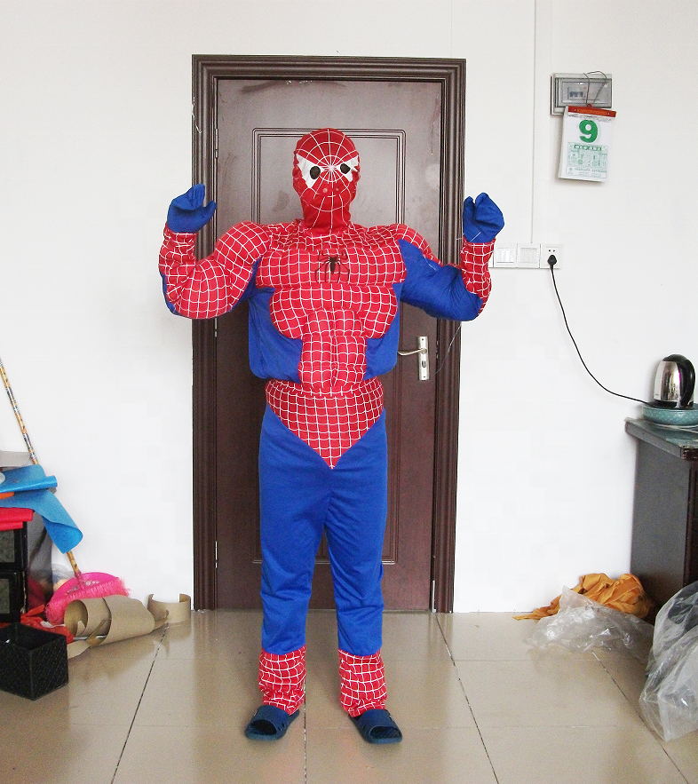 Hot sale adult spiderman mascot costumes cosplay costume for sale