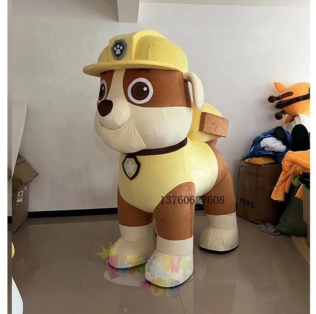 Enjoyment CE inflatable four leg paw dog mascot costume inflatable walking cartoon dog costume for sale