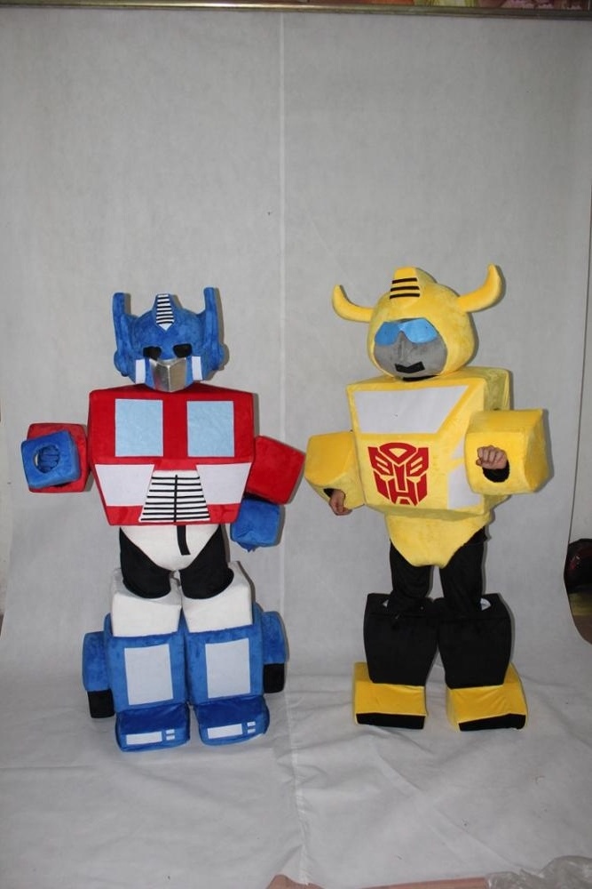 Enjoyment CE plush cartoon transformer robot mascot costume for sale