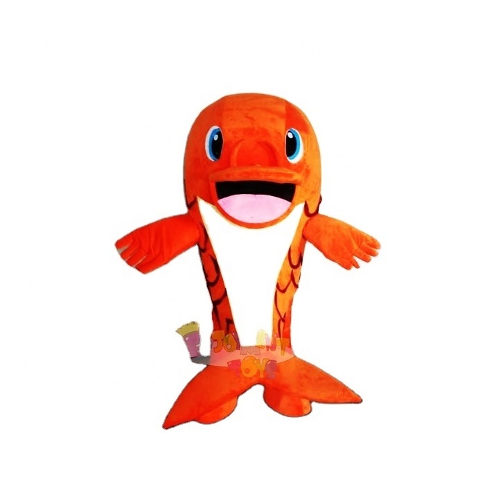 Enjoyment CE orange carp fish Mascot Costume Unisex Cartoon Apparel Cosplay carp fish costume for Christmas Halloween