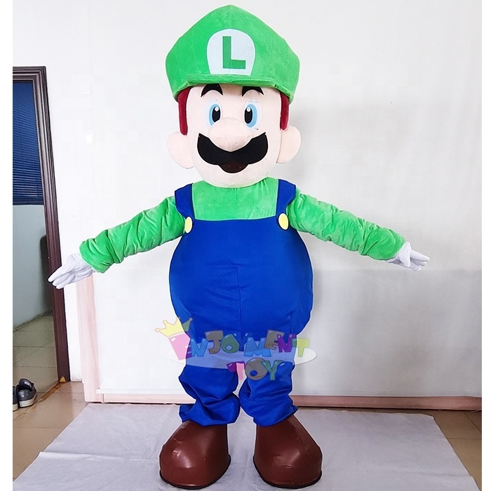 High quality CE custom cartoon character Super Mario & Luigi mascot costume/ Mario mascotte costume for sale