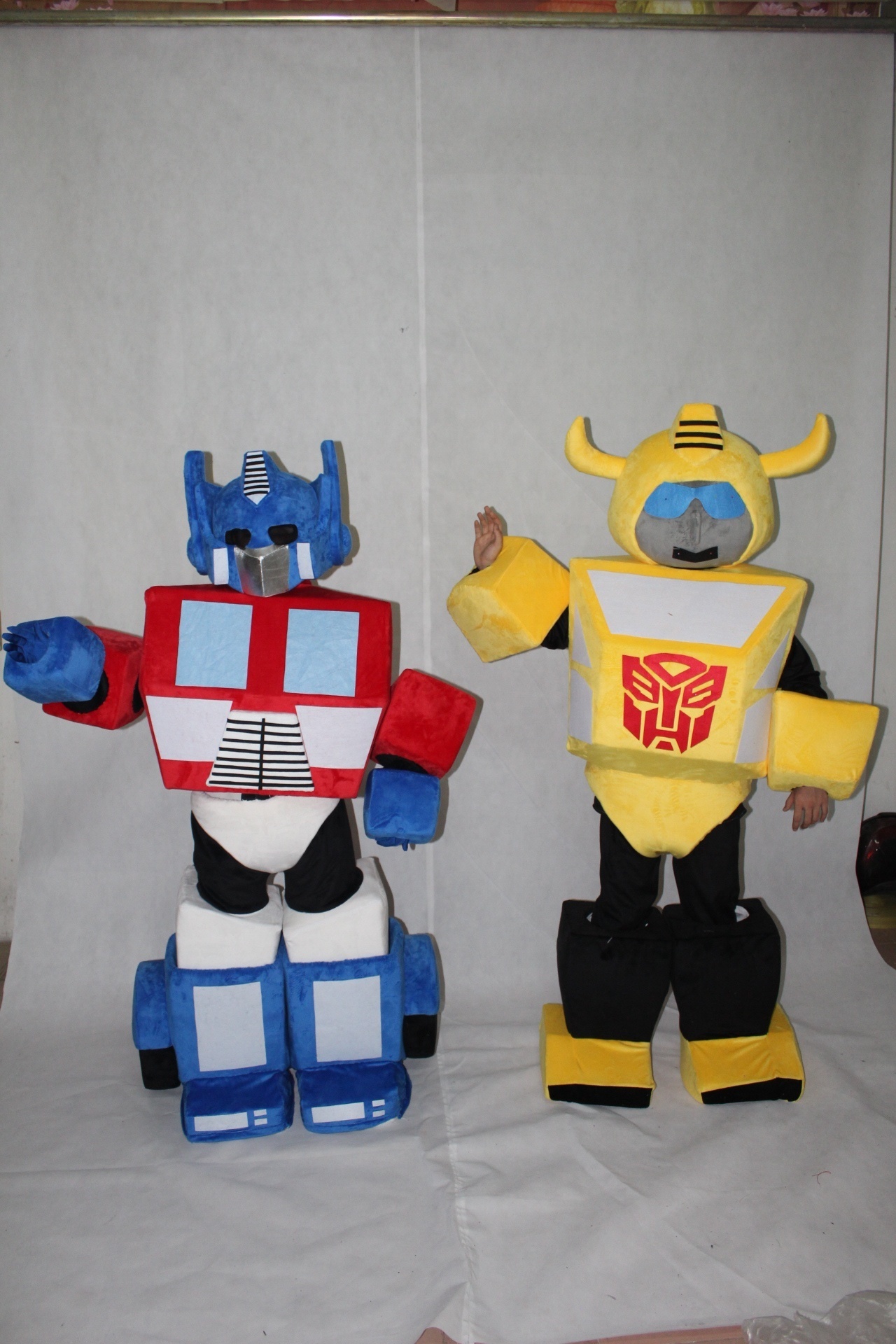 Enjoyment CE plush cartoon transformer robot mascot costume for sale