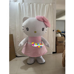 Giant Inflatable Cute HelloKitty Cartoon Mascot Costume Customized Cute HelloKitty Party Adult Mascot Costume for Sale