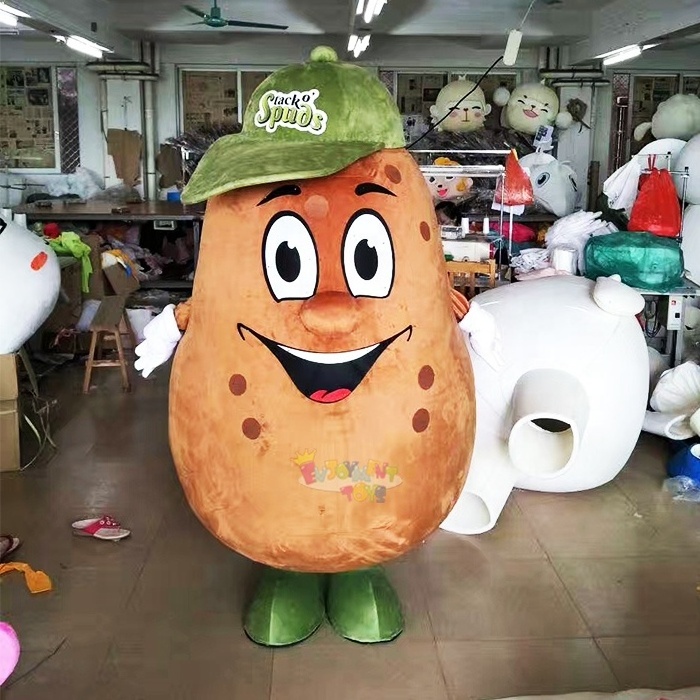 Best selling CE Food Spud Potato with hat Character Mascot Costume for sale