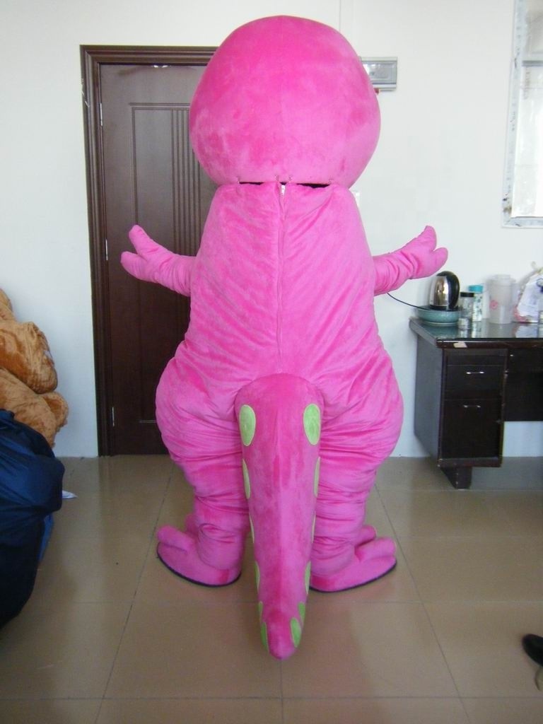 Factory price CE barney mascot costume for adults