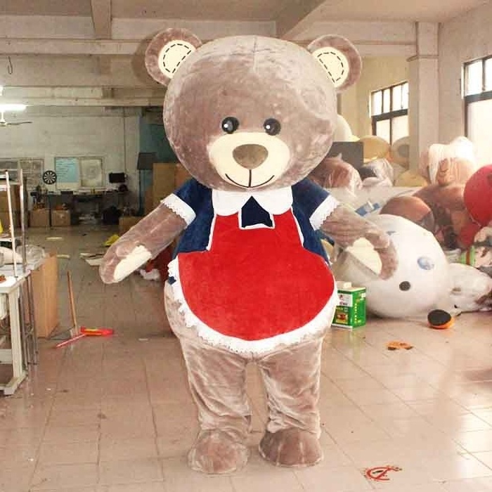 Hot!! Valentine bear mascot costume / new teddy bear mascot costumes with apron