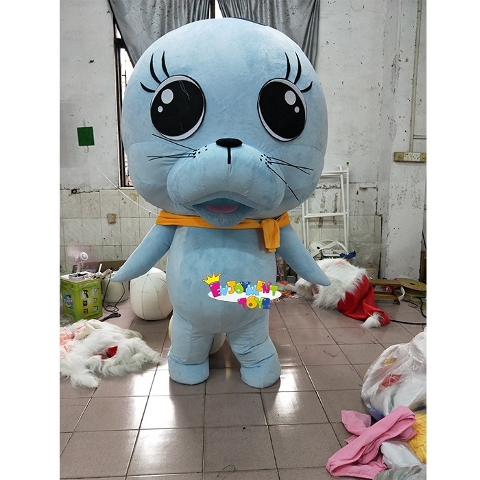 Guangzhou Enjoyment Customized Inflatable Sea Lion Mascot Costume Inflatable Sea Lion Adult Party Mascot