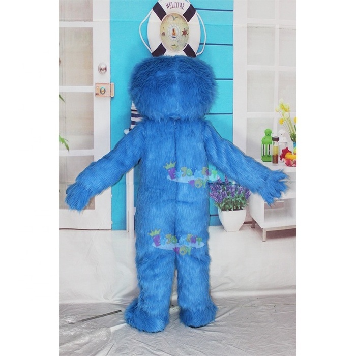 Plush Sesame Street Cookie Monster Elmo Mascot Cartoon Costume Red Blue Elmo For Adult