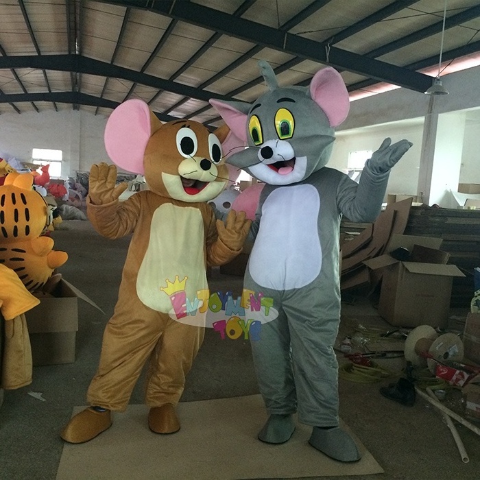 Enjoyment CE Cartoon Adult Tom And Jerry Mascot Costume Movie Mouse Cat Costume for sale