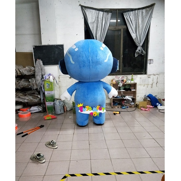 Popular giant customized blue robot mascot costume Inflatable blue robot mascot adult party costume