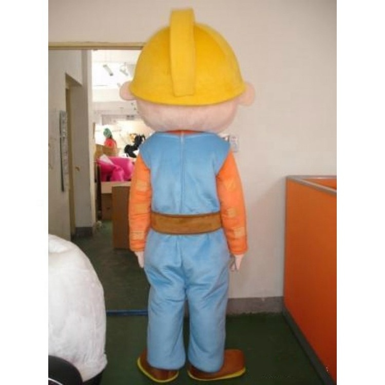 Funny bob the builder mascot costume for adults