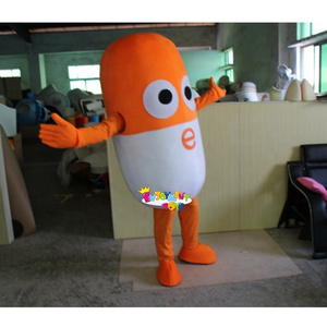 Guangzhou Enjoyment  Customized cartoon pill mascot clothing Cute pill mascot adult party large event clothing