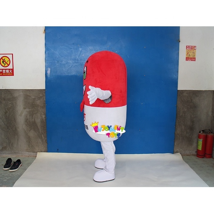 Funny customized cartoon pill mascot costume Cute cartoon pill mascot large-scale event adult party costume