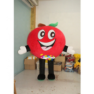 Guangzhou Enjoyment Custom Inflatable Red Apple Mascot Costume Inflatable Red Apple Mascot Adult Party Costume