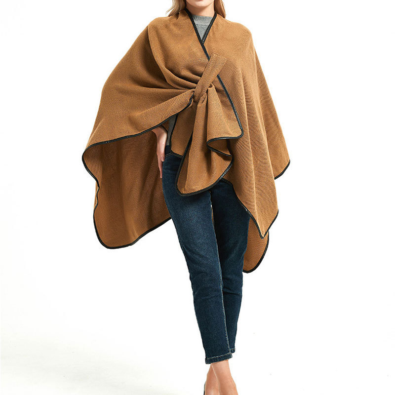 2021 New Fashion Winter Warm Plaid Ponchos And Capes For Women Oversized Shawls Wraps Cashmere Pashmina Female Bufanda Mujer