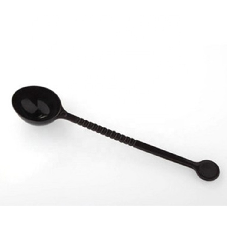 Promotion custom high quality black plastic coffee spoon coffee scoop