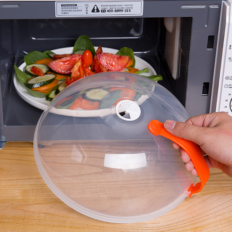 BPA Free Clear Plastic Plate Cover Microwave Splatter Cover for Food Guard Lid with Steam Vents