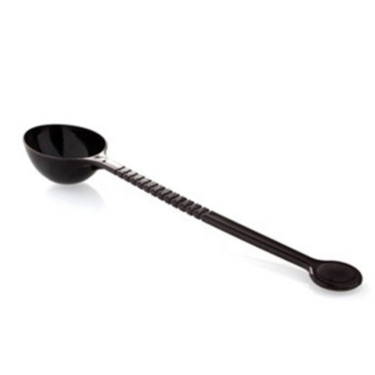 Promotion custom high quality black plastic coffee spoon coffee scoop