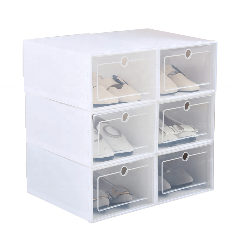 Sneaker Boxes Shoe Container Organizer Stackable Plastic Shoe Storage Box for Men Women