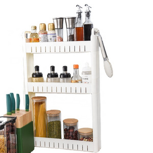 3 Tier Slim Storage Cart Mobile Shelving Unit Organizer Slide Out Storage Rolling narrow space Kitchen Bathroom Tower Rack