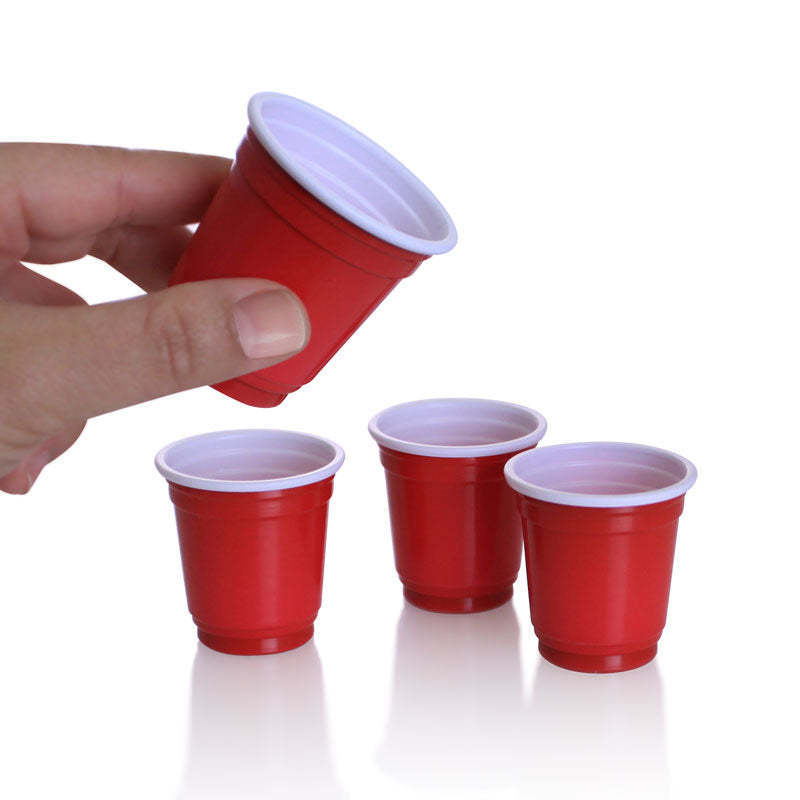 20 Count of 2oz disposable Plastic Mini Red Party Cups Beer Pong Cups Shot Glasses