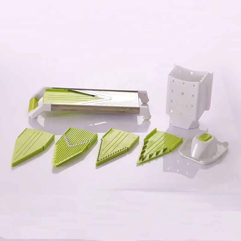 Mandolin slicer spiralizer 5 in 1 V blade julienne vegetable grater slicer