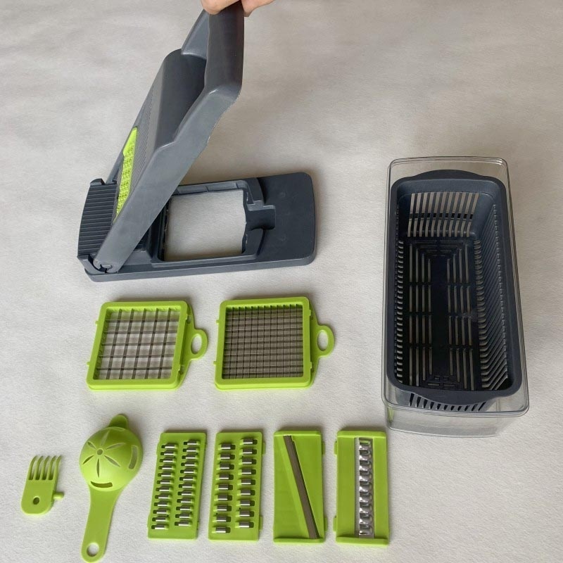 10-in-1 Mandoline Slicer Onion Dicer Vegetable Chopper Cutter Slicer Pro Food Chopper Cutter Dicer Slicer with Container