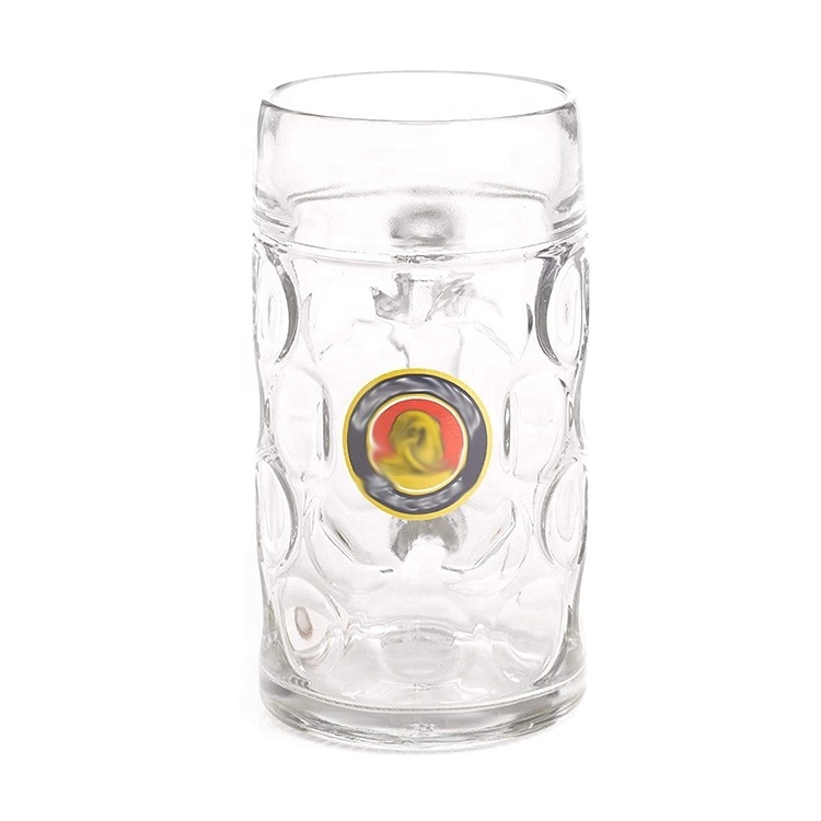 German beer glass plastic beer stein mug custom 1liter beer mug with handle