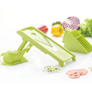 Mandolin slicer spiralizer 5 in 1 V blade julienne vegetable grater slicer