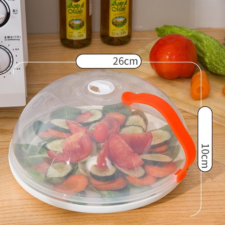 BPA Free Clear Plastic Plate Cover Microwave Splatter Cover for Food Guard Lid with Steam Vents