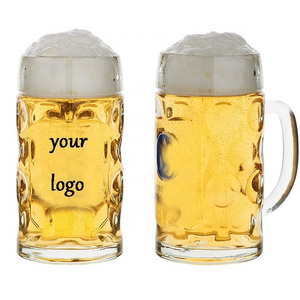 German beer glass plastic beer stein mug custom 1liter beer mug with handle