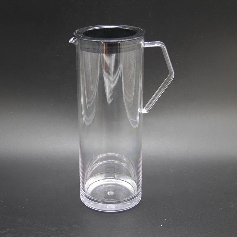 Customizable 1.8L Acrylic Clear Plastic round Water Iced Tea Pitcher Jug with Lid Option for Cold Water Bottle or Water Kettle