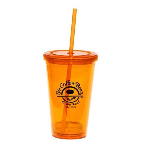 Personalized 16oz.Insulated double wall plastic Acrylic Tumbler with dome lid straw