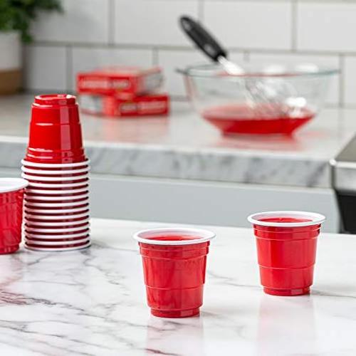 20 Count of 2oz disposable Plastic Mini Red Party Cups Beer Pong Cups Shot Glasses