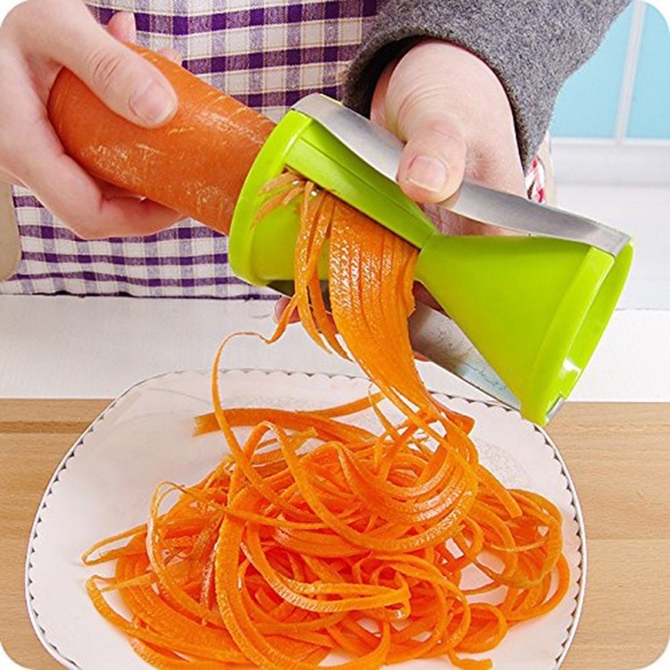 Kitchen Knife Creative Dual-Use Cucumber Grater Spiral Funnel  Slicer Hand-Held Fine Thick Silk Multi-Function Cutter