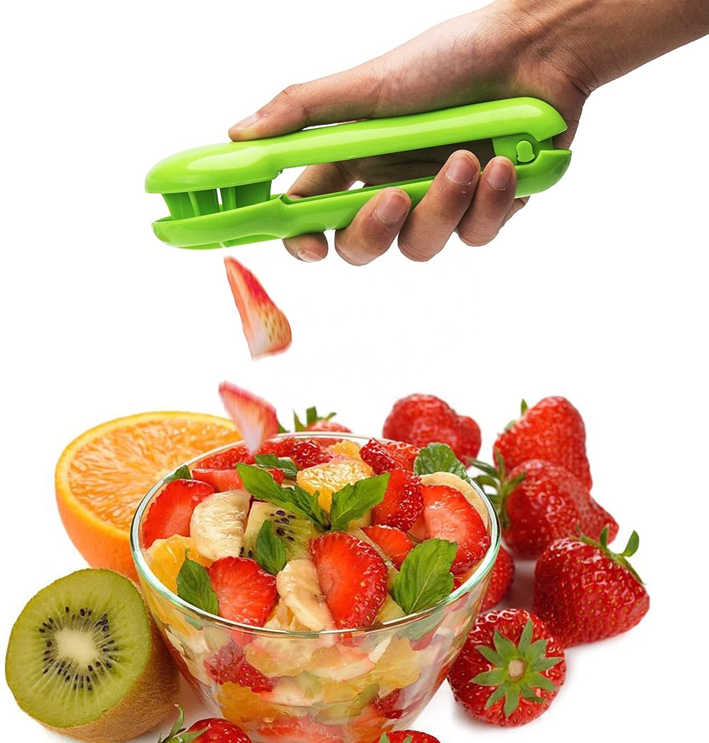 Safety Grape Cherry Baby Tomatoes Strawberry Slicer For Fruits And Vegetables Salad Cutter Kitchen Gadget No Blade