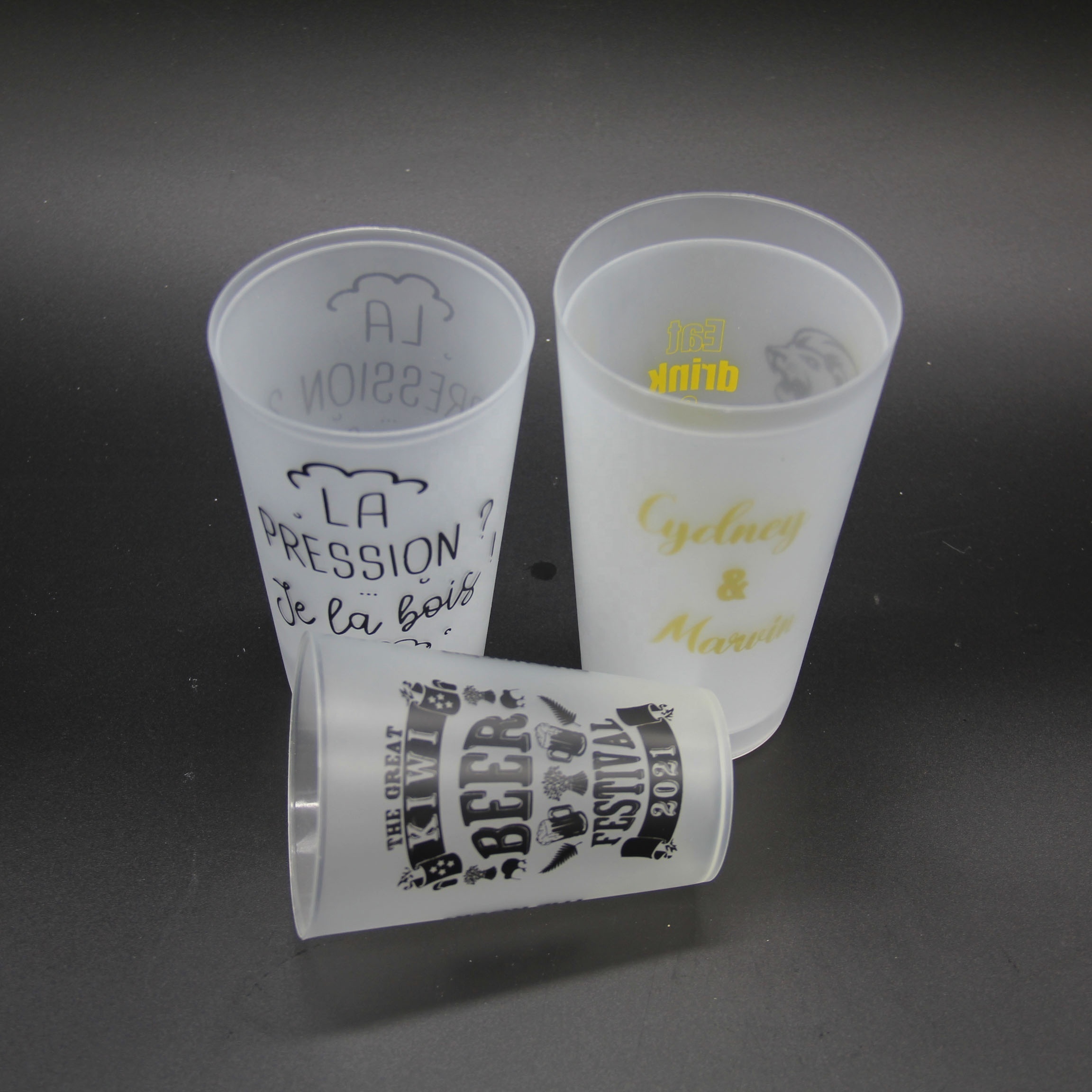 Reusable 10 OZ 12 OZ 14 OZ 16 OZ 20 OZ  12oz drinking cups thanksgiving plastic cups with logo custom