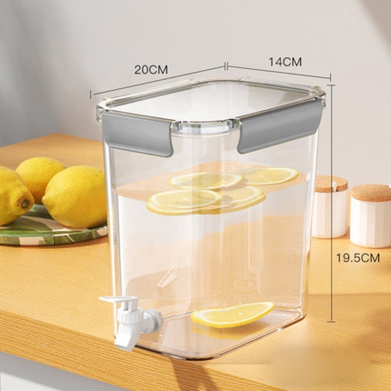 Clear Small Plastic Drink Dispenser Beverage 1 Gallon Iced Juice Lemonade Dispenser For Party Daily Use For Fridge Gallon