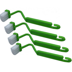 8" V-Shaped Plastic Toilet Edge Brush Cleaner Brush Cleaning Toilet Rim Curved Toilet Brush