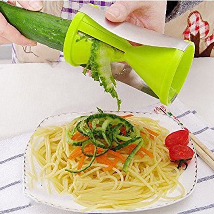 Kitchen Knife Creative Dual-Use Cucumber Grater Spiral Funnel  Slicer Hand-Held Fine Thick Silk Multi-Function Cutter