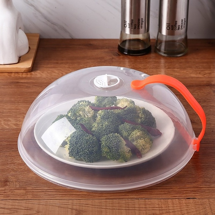 BPA Free Clear Plastic Plate Cover Microwave Splatter Cover for Food Guard Lid with Steam Vents