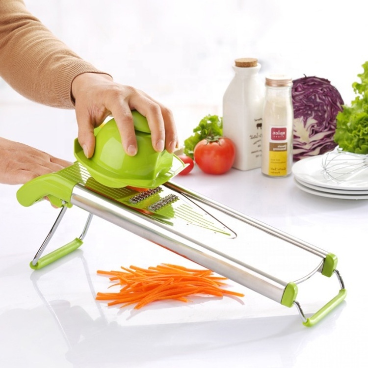 5 in 1 Multifunctional Stainless Steel V-Blade Mandolin Slicer Adjustable Cutter For Vegetables Fruits