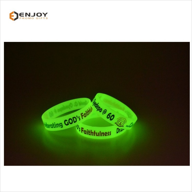 Best Selling Glow In The Dark Silicone Wristband/Silionce Bracelet