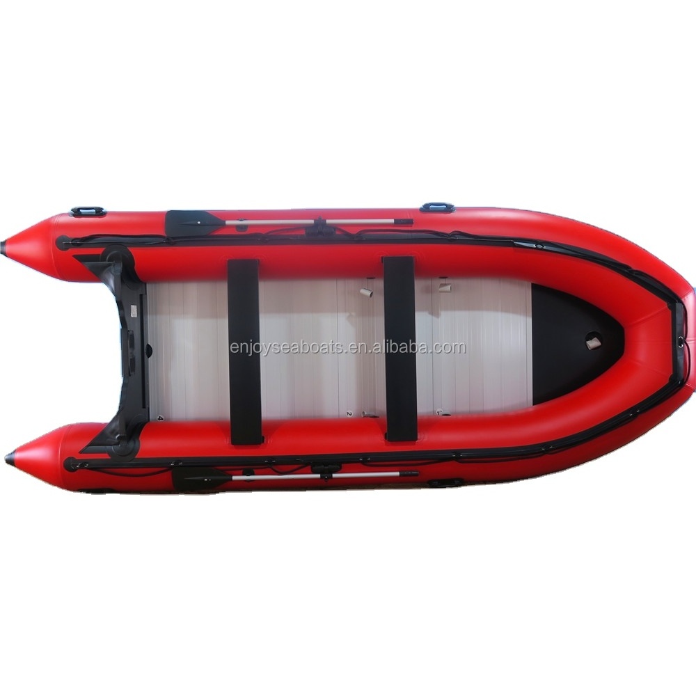 2024 Rigid inflatable small Aluminum floor fishing  boat with motor,2 person speed boat